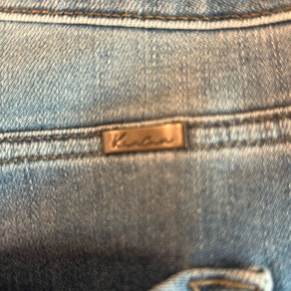 KanCan Parker Bootcut Jeans Size 13/30 Light Wash Split Hemline High Rise - Picture 10 of 15